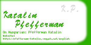 katalin pfefferman business card